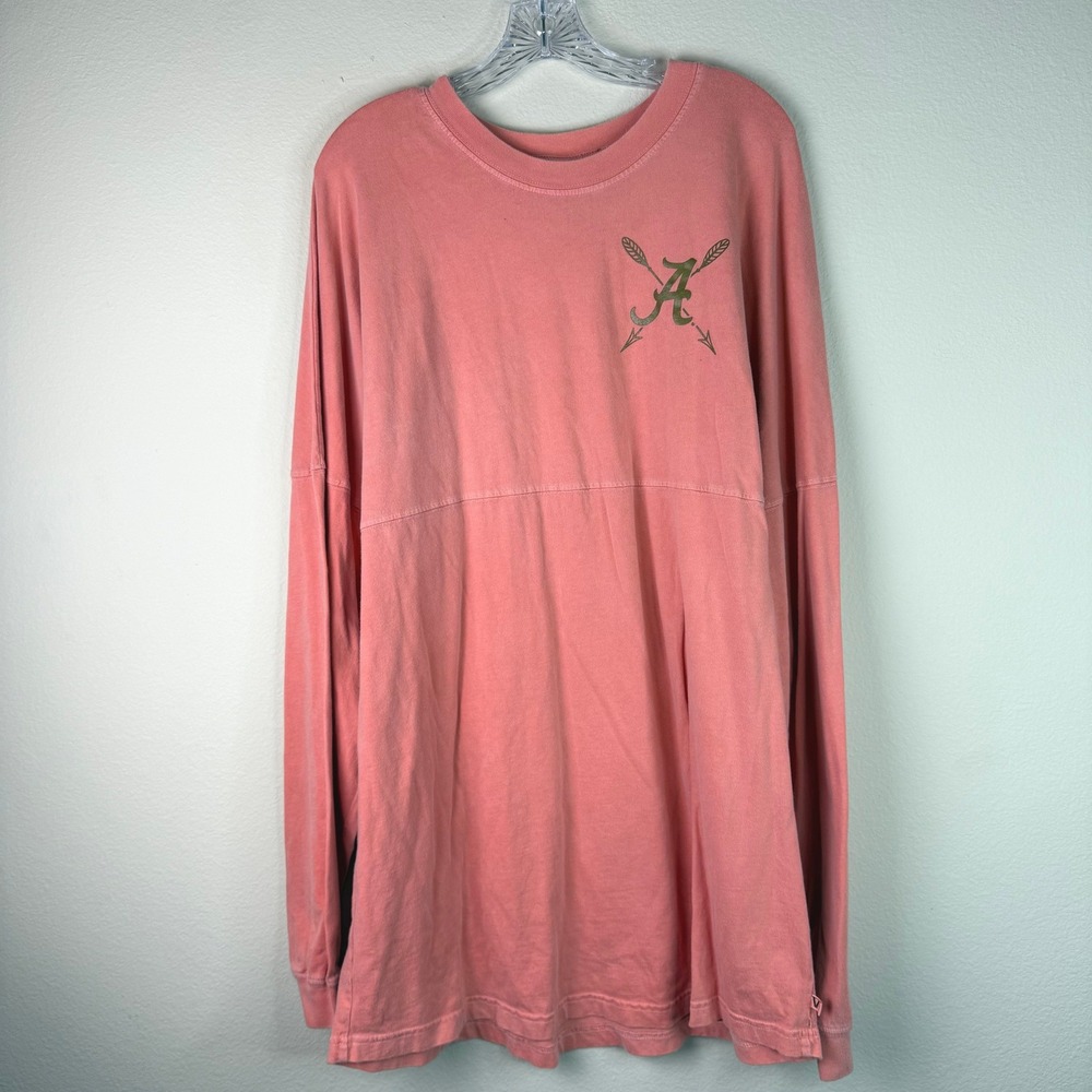 Venley Alabama Long Sleeve Womens XXL Pink Spirit Jersey Floral Graphic Tee FLAW